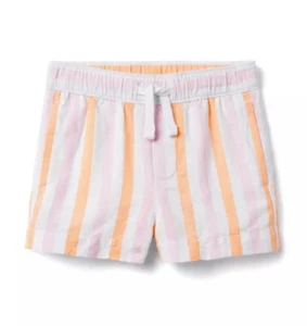 Janie and Jack Boys Gray Malin Striped Shorts in Pastel Pink Stipe Size 8 - Picture 1 of 6