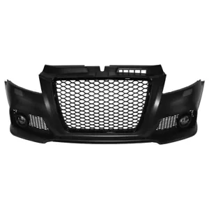 For 09-13 Audi 8P A3, RS3 Style Front Bumper with Black Grille & Fog Lamp - Picture 1 of 5