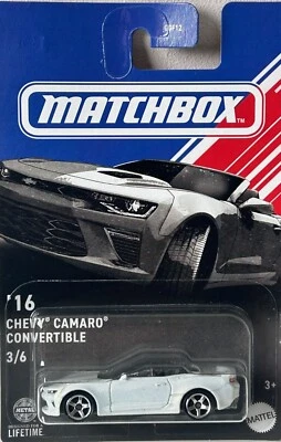 Chevy Camaro Convertible American Model Car Diecast 1:64 Scale Matchbox - Image 1 of 3