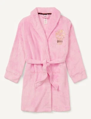 Wicked Justice Girls Robe Pajamas Size 5 6 8 10 14 Pink Glinda Elphaba Bathrobe - Image 1 of 4