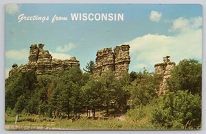Postal castillo roca, saludos desde Wisconsin - Imagen 1 de 2