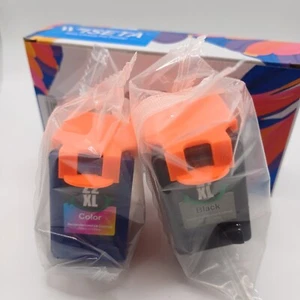 New Colour Black Ink Cartridge 21 21xl 22XL 22 Compatible HP Deskjet 2149 2180 - Picture 1 of 2