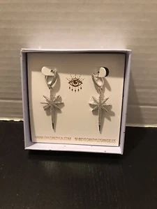 Eye Candy LA North Star Cubic Zirconia Drop Earrings  - Picture 1 of 4