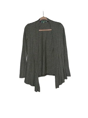 Cárdigan Boden Mujer US 6 Frente Abierto Rayas Algodón Modal Verde Gris Playa Foto 1 de 4