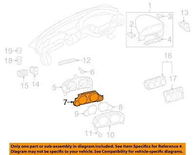 Medidor de velocímetro usado serve: 2010 Mazda 6 painel de 26/10/09 painel apagado - Imagem 1 de 4