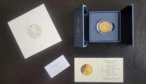 1 x 50 € Gold Kontrabass 2018 A, 1/4 OZ inkl. Zertifikat und Etui - Bild 1 von 4