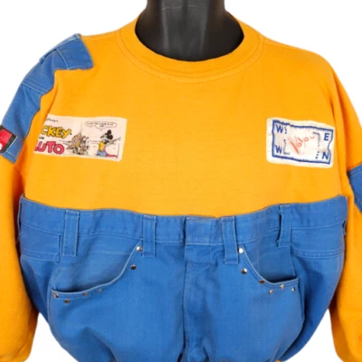 Sudadera vintage Disney para mujer talla grande amarilla años 80 Claude Attias arte pop Foto 1 de 4