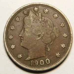 1900 Liberty Head V Nickel VG to F-Details "Not Cleaned - As Pictured" - Picture 1 of 2