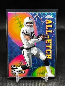 2024 Topps Chrome Football All-Etch Lazer Refractor Tim Brown CAE-TBR - Picture 1 of 2