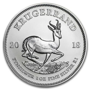 2018 South African Krugerrand 1 oz .999 Silver Coin BU - Picture 1 of 2