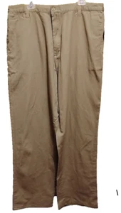 NWT King Size Men's Brown Solid  100% Cotton Straight Leg Pants Size: 42 (40) - Picture 1 of 2
