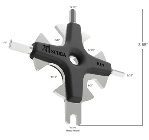XS SCUBA Star Scuba Tool: Remove and Replace most Scuba Hoses: Wrenches, Stainless