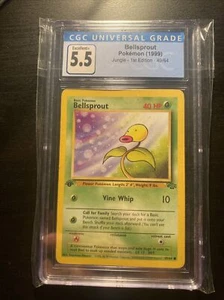 Bellsprout 49/64 1st Edition Jungle Pokemon Card CGC 5.5 - Picture 1 of 2