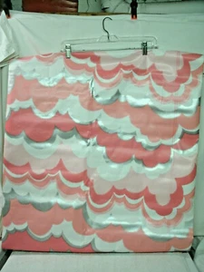 WALLPAPER--1970'S---Pink & Silver Clouds---Partial Roll--Crafts/Decor - Picture 1 of 3