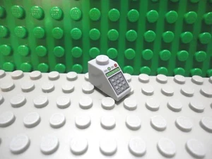 Lego 1 Light Bluish Gray 2x1 Sloped brick Printed Green and Red Buttons NEW - Picture 1 of 1
