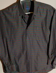Marcello Sport Geometric Pattern Long Sleeve Button Down XL Rainbow Eclectic - Picture 1 of 5
