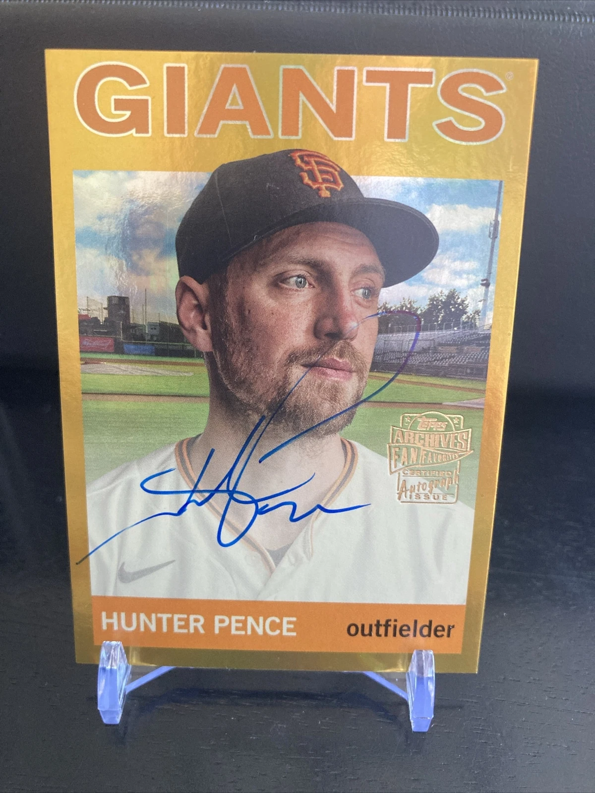 2023 Topps Archives Fan Favorites Autographs GOLD FOIL /50 Hunter Pence #64FF-HP