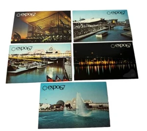 Lot of 5 Vintage Expo67 Montreal, Canada Worlds Fair Postcards - Picture 1 of 6