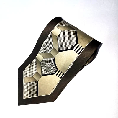 Enrico Guccini  Italian Handmade Mens 100% Silk  Neck Tie  Geometric Luxury - Image 1 of 4