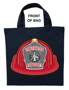 Fire Fighter Trick or Treat Bag, Personalized Fireman Halloween Bag - Picture 1 of 3