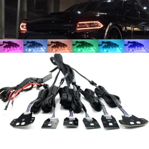 Faro cambiante multicolor LED RGBW acento DRL para Dodge Charger 2015-2018 - Imagen 1 de 10