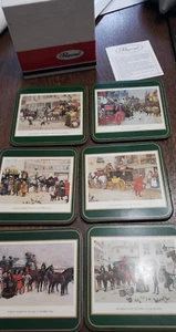 Pimpernel Coasters Dickensian Dickens Series in Box Barware Set 6 Party - Picture 1 of 5