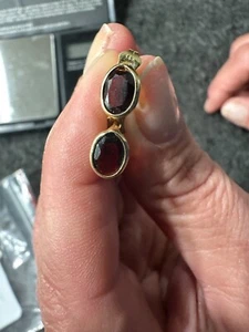14K solid yellow Gold Brown Smoky Topaz oval Gemstone Stud Pierced Earrings 1.1g - Picture 1 of 5