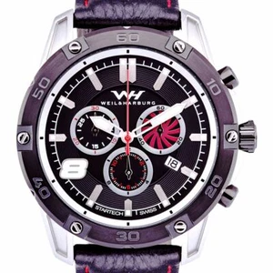 Weil & Harburg Huxley Stainless Steel 3 Sub-Dial Chrono w/Date-List $1,099 NEW! - Picture 1 of 7