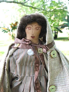 Muñeca Arturo E. Reyna estilo victoriano con capa trapo ArTiST SiGneD - Imagen 1 de 2