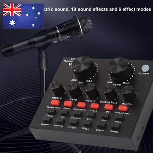 V8 Audio USB Headset Microphone Webcast Live Sound Card for Phone Computer - Afbeelding 1 van 8