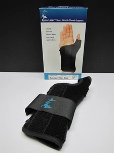 Med Spec Ryno Lacer Wrist Sprain T-Spica Support Brace Short, Black Left Small - Picture 1 of 24