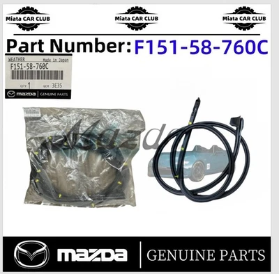 Sello de resistencia para puerta derecha genuino Mazda RX-8 2004-2011 OEM F151-58-760C Foto 1 de 4
