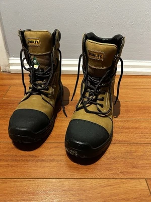 Botas de trabalho masculinas Stanley Power CSA biqueira de aço couro, 8", 9 EUA, marrom - Imagem 1 de 4