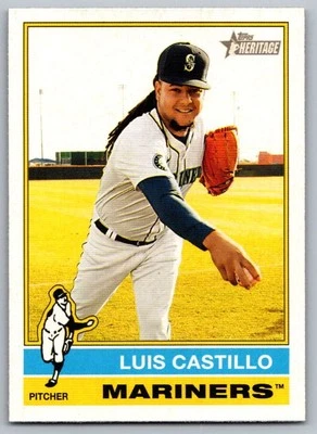 2025 Topps Heritage Luis Castillo Seattle Mariners #173 - Image 1 of 2
