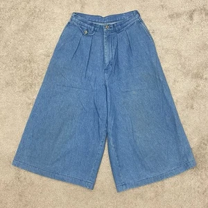 Vintage 80s Orvis Denim Culottes Women’s W26 US 8 High Rise Wide Leg Jorts USA - Picture 1 of 13