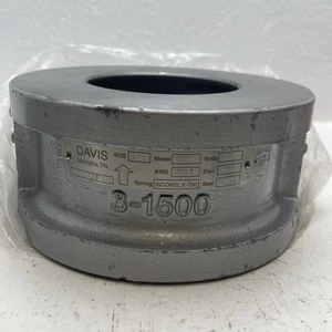 DAVIS 15061 3" 1500LB ANSI Wafer Check Valve, Stainless Steel - Picture 1 of 4