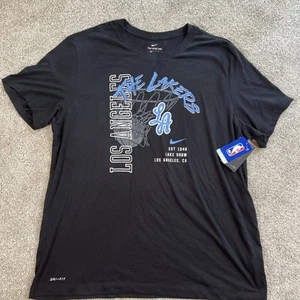 Nike Dri-Fit Los Angeles Lakers T-Shirt Schwarz Blau Grafik Tee Gr. XXL NBA LA Neu mit Etikett - Bild 1 von 8