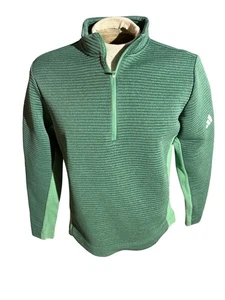 Adidas Women’s Terrex Quarter Zip Pullover Green Ribbed Fleece US M 2024 - Picture 1 of 5