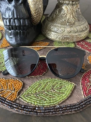 KREWE Clio Nylon Black + Shadow 24K Sunglasses - Image 1 of 4