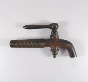 Antique Bronze Beer Keg Barrel Spigot Tap - Picture 1 of 10