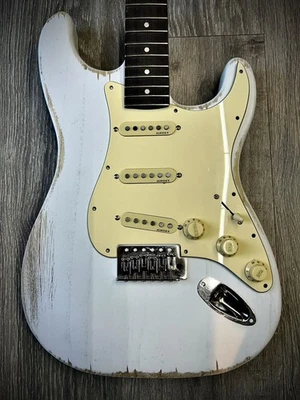 Relic White Pistols Crown Barncaster Strat GUITAR BODY ONLY PARTCASTER USA MADE - Image 1 of 4