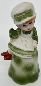 St Patick's Day Clover Girl 4.75" Bell~Decorative Ceramic Bell - Picture 1 of 8