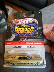 HOT WHEELS WAYNE'S GARAGE '64 LINCOLN CONTINENTAL GOLD W/ REAL RIDERS & INITIALS - Picture 1 of 7