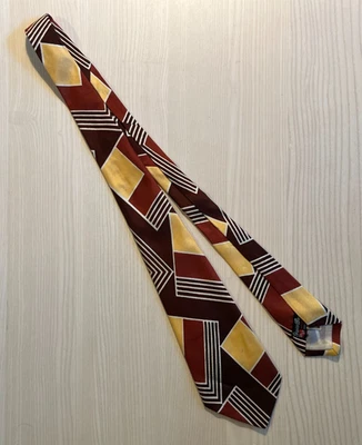 Vintage JARNAC Resilio 40s 50s Modern Abstract Design Tie - Image 1 of 4