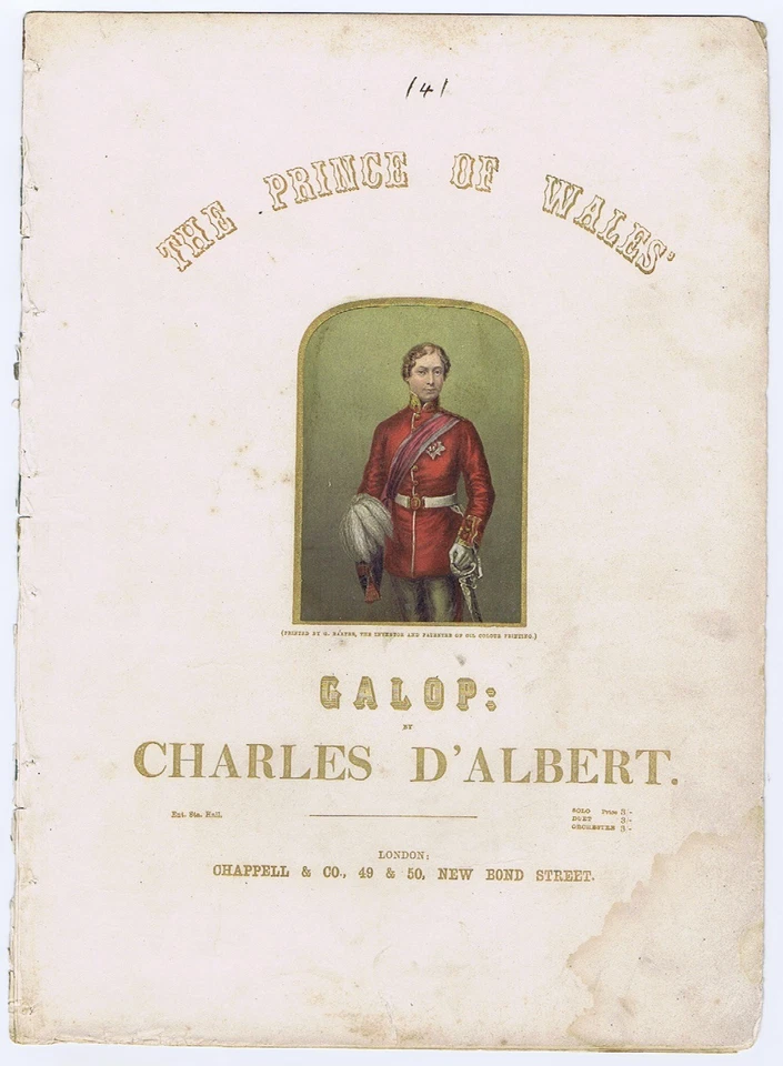 Edward Albert, Prince of Wales, later Edward 7th - Baxter Color Print! - famous! - Image 1 of 1