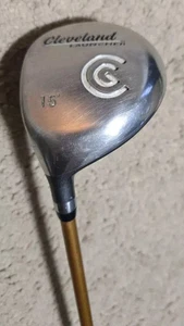 LH Cleveland Launcher 15° # 3 Wood Launcher Gold Graphite 65g Regular Flex Shaft - Picture 1 of 4