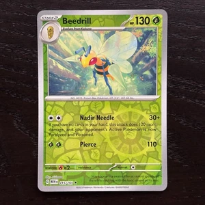Beedrill 015/165 Pokemon 151 Scarlet & Violet Reverse Holo Rare NM - Picture 1 of 2