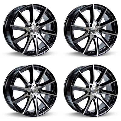 Set of 4 15in Black Alloy Wheel Rims for 2005+ Plymouth, RTX397D 15x6.5 4x100 ET - Image 1 of 4