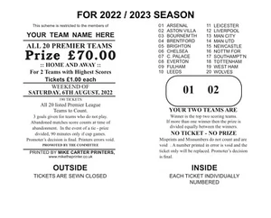 4 Sets Top 2 Torschützen - Premier League Tickets - 190 Tickets - Fundraising - Bild 1 von 4