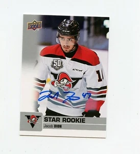 Autógrafo automático 19/20 Upper Deck CHL Star Rookie #361 Jacob Dion Voltigeurs - Imagen 1 de 1